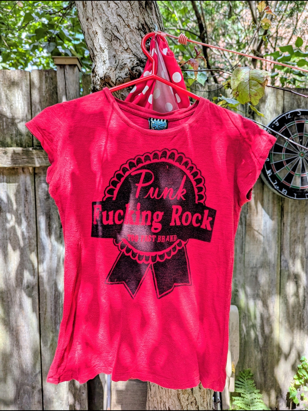 Too Fast Brand "Punk Fcking Rock" Graphic Tee – Women's S (Tagged L)